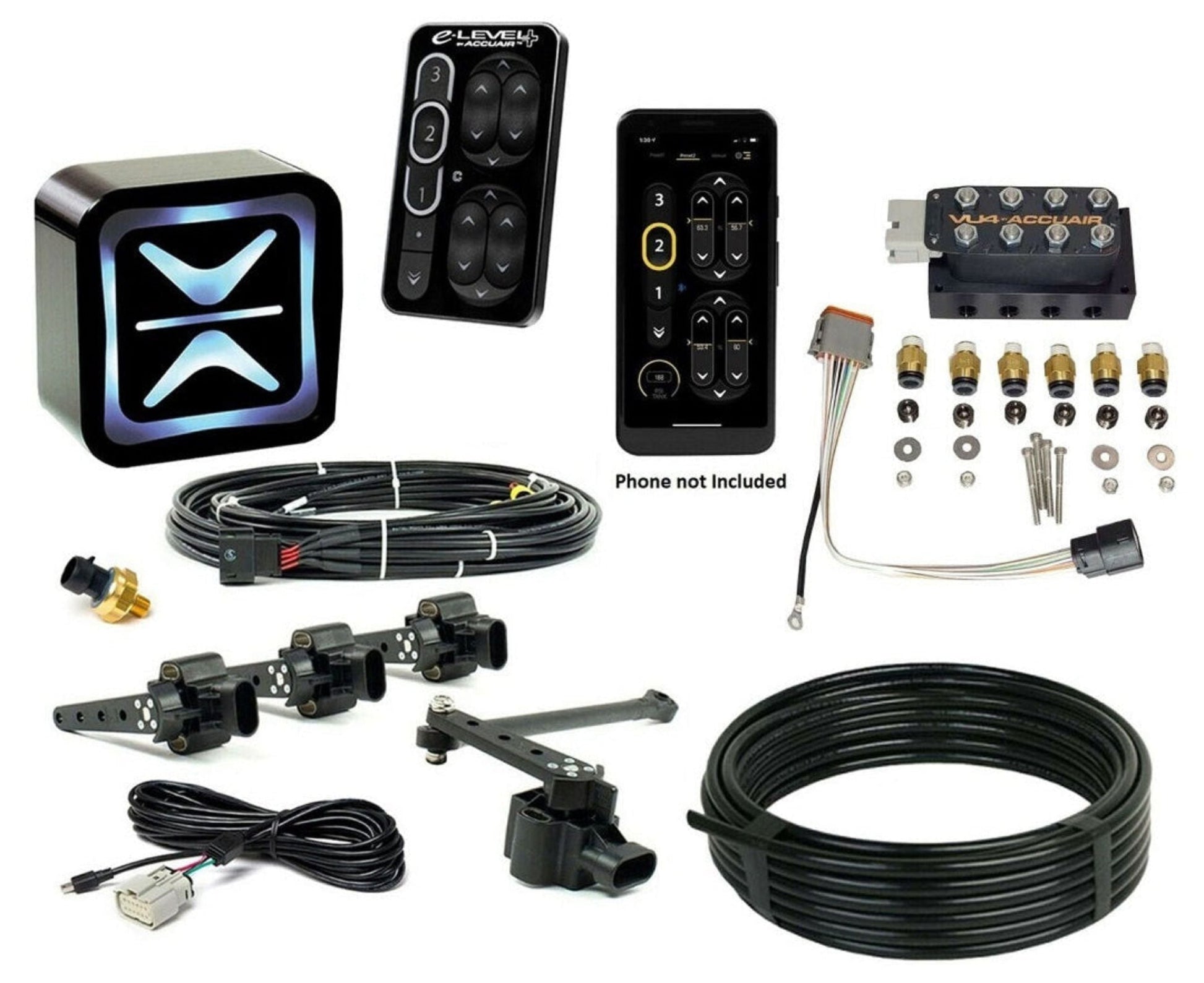 AccuAir E+ Connect and VU4 Air Management Combo with Height+ Sensors