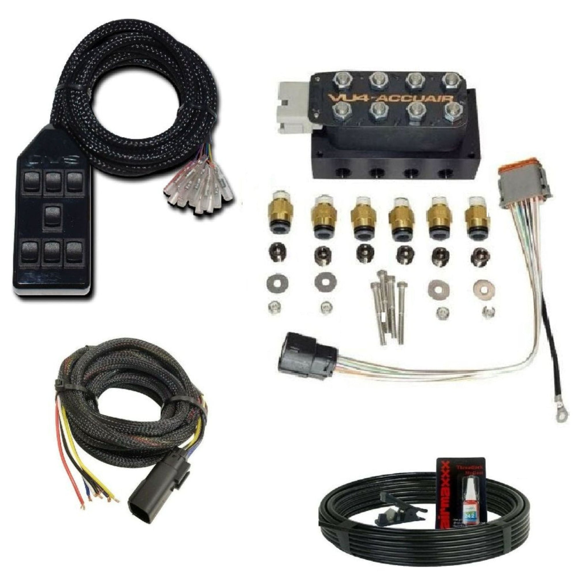 AccuAir VU4 & AVS ARC-7 Switch Combo Air Ride Suspension Kit