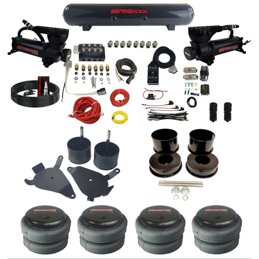 AccuAir VU4 dual 580 black compressors steel tank 2500 bags air ride kit for 1978–1988 GM G-Body KGBDY-580B2-57S-VU4-7BK-WK-HF