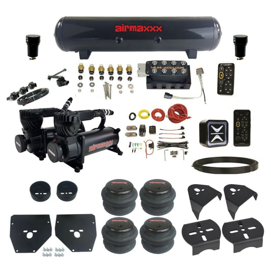 AccuAir e-Level+ Height+ Dual 580 black compressors steel tank 2600 bags air kit for 1973–1987 Chevy C10 KC1073-580B2-57S-VU4EHT-WK-HF