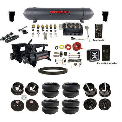 AccuAir e-Level+ Height+ VU4 dual 580 black compressors aluminum tank airlift bags air ride kit for 1961–1962 Cadillac K-CAD6162-580B2-57ABK-VU4-E_HTD25