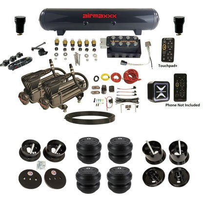 AccuAir e-Level+ Height+ VU4 dual x-series compressors steel tank slam bags air ride kit for 1961–1962 Cadillac K-CAD6162-X2B-57S-VU4-E_HTSS7 