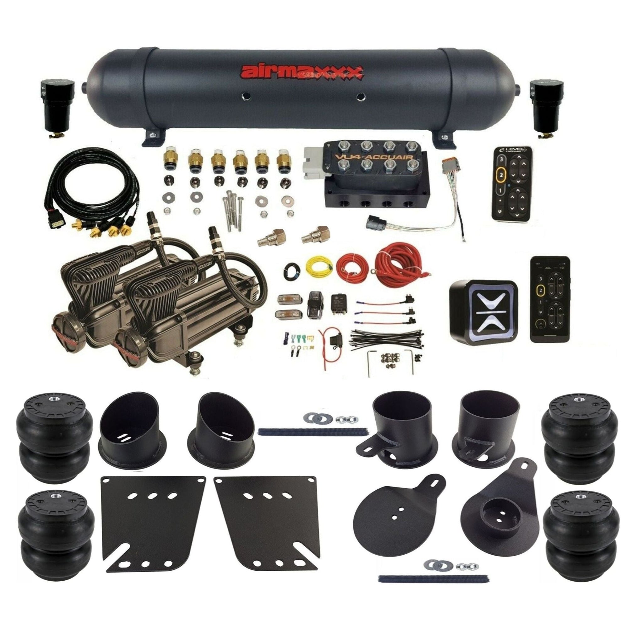 AccuAir e-Level+ Pressure+ VU4 w/airmaxxx X-Series Air Ride Kit