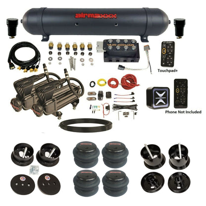 AccuAir e-Level+ VU4 dual x-series compressors aluminum tank 2600 bags air ride kit for 1961–1962 Cadillac K-CAD6162-X2B-57ABK-VU4-E_PT