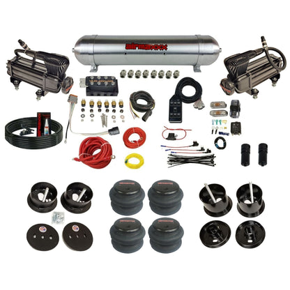 Accuair VU4 air ride suspension kit airmaxxx x-series compressors aluminum tank 2600 bags for 1961 1962 Cadillac K-CAD6162-XB2-57ARW-VU4-7BK-WK-HF