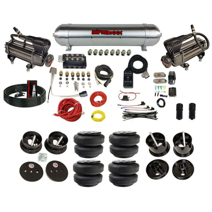 Accuair VU4 air ride suspension kit airmaxxx x-series compressors aluminum tank air lift bags for 1961 1962 Cadillac K-CAD6162-XB2-57ARW-VU4-7BK-WK-HFD25