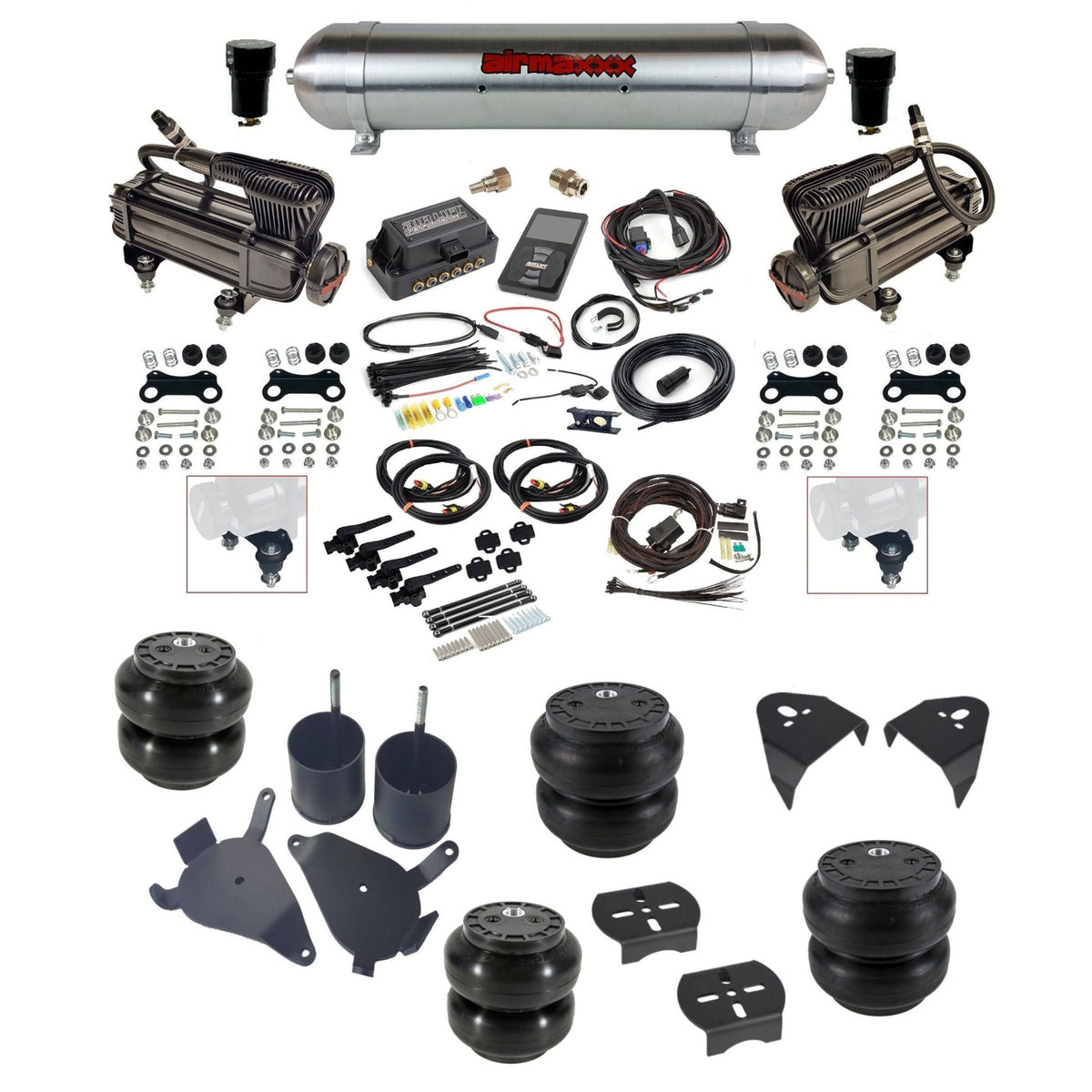 Air Lift 3H 27695 & airmaxxx Air Ride Kit Fits 1982–2005 Chevy S10 2WD ...