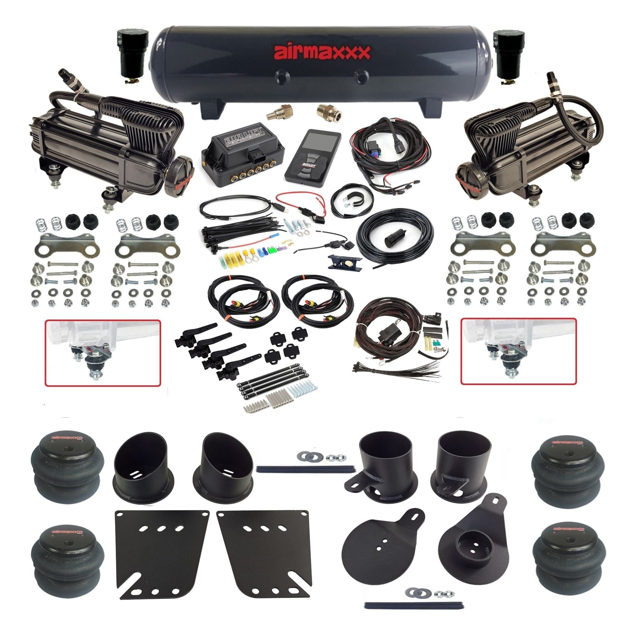 Air Lift 3H 27695 & airmaxxx Air Ride Kit Fits 1958–64 Impala