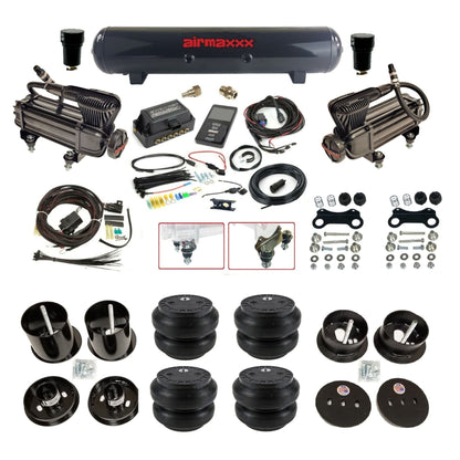 Air Lift 3P 27685 3/8 air suspension kit with dual X-series compressors steel tank & slam bags w/airmaxxx brackets fits 1963-64 Cadillac KCAD63-XB2-57S-27685-WK-3P2SS7