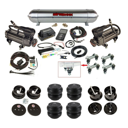 Air Lift 3P 27685 3/8 x-series  compressor raw aluminum tank slam bags & brackets air ride kit fits 1961-62 Cadillac K-CAD6162-XB2-57ARW-27685-WK-3P2SS7