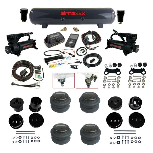 Air Lift 3P 27685 air ride kit w/580 black compressors steel tank & 2600 bags fits  1958 1960 Cadillac KCAD58-580B2-57S-27685-WK-3P2
