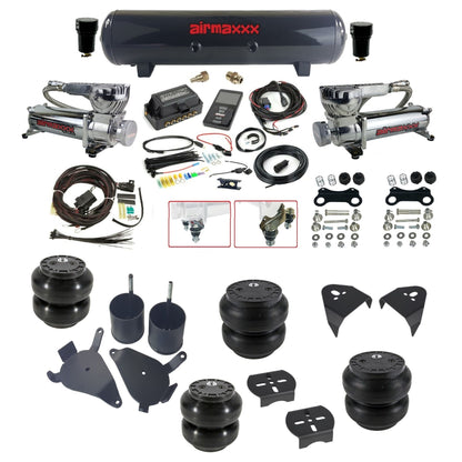 Air Lift 3P 27685 dual 580 chrome compressors steel tank slam bags & airmaxxx brackets Air Ride Kit for 1982–2005 S10/S15/Sonoma KS10-580C2-57S-27685-WK-3P2SS6SS7