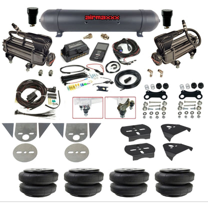 Air Lift 3P 27685 dual x-series compressors aluminum tank airlift bags & airmaxxx brackets Air Ride Kit for Import Mini Trucks KTOR-XB2-57ABK-27685-WK-3P2D25