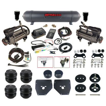Air Lift 3P 27685 dual x-series compressors aluminum tank slam bags & airmaxxx brackets Air Ride Kit for 1963–72 Chevy C10 KC1063-XB2-57ARW-27685-WK-3P2SS7