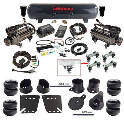 Air Lift 3P 27685 dual x-series  compressors steel tank airlift bags & airmaxxx brackets Air Ride Kit for 1958–64 Chevy Impala KIMP58-XB2-57S-27685-WK-3P2.D25