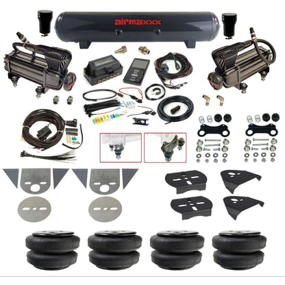 Air Lift 3P 27685 dual x-series compressors steel tank airlift bags & airmaxxx brackets Air Ride Kit for Import Mini Trucks KTOR-XB2-57S-27685-WK-3P2D25