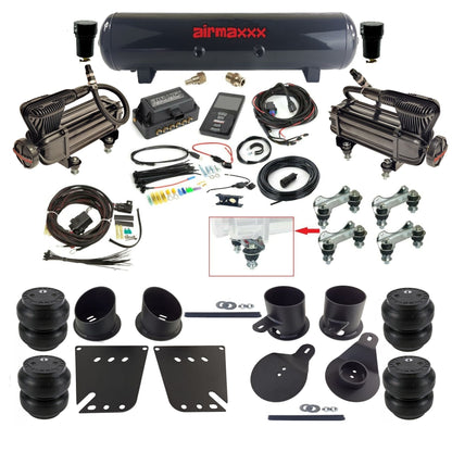 Air Lift 3P 27685 dual x-series  compressors steel tank slam bags & airmaxxx brackets Air Ride Kit for 1958–64 Chevy Impala KIMP58-XB2-57S-27685-WK-3P2.SS7