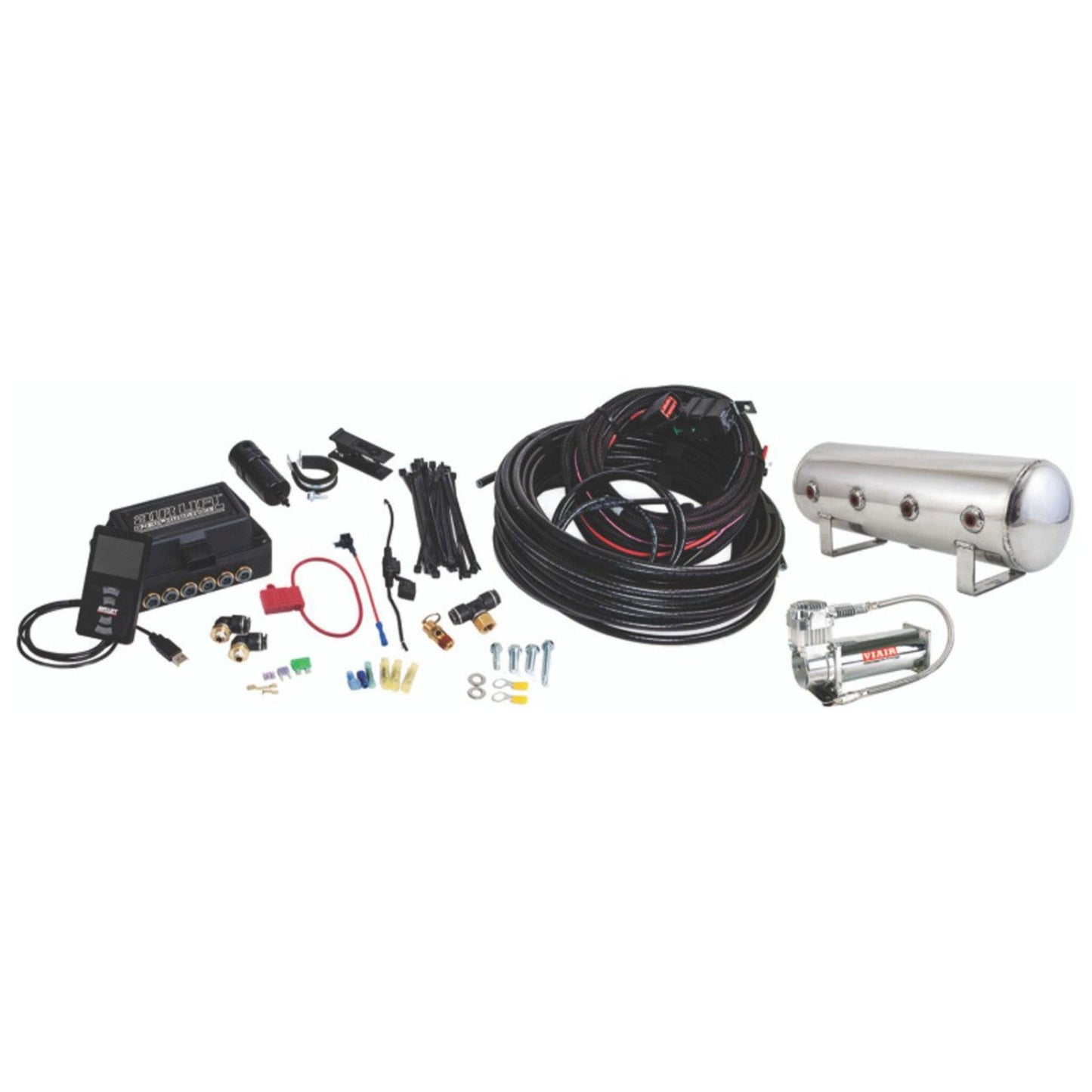 Air Lift 3P 27786 kit with 2.5 gallon polished aluminum tank viair 444 air compressor