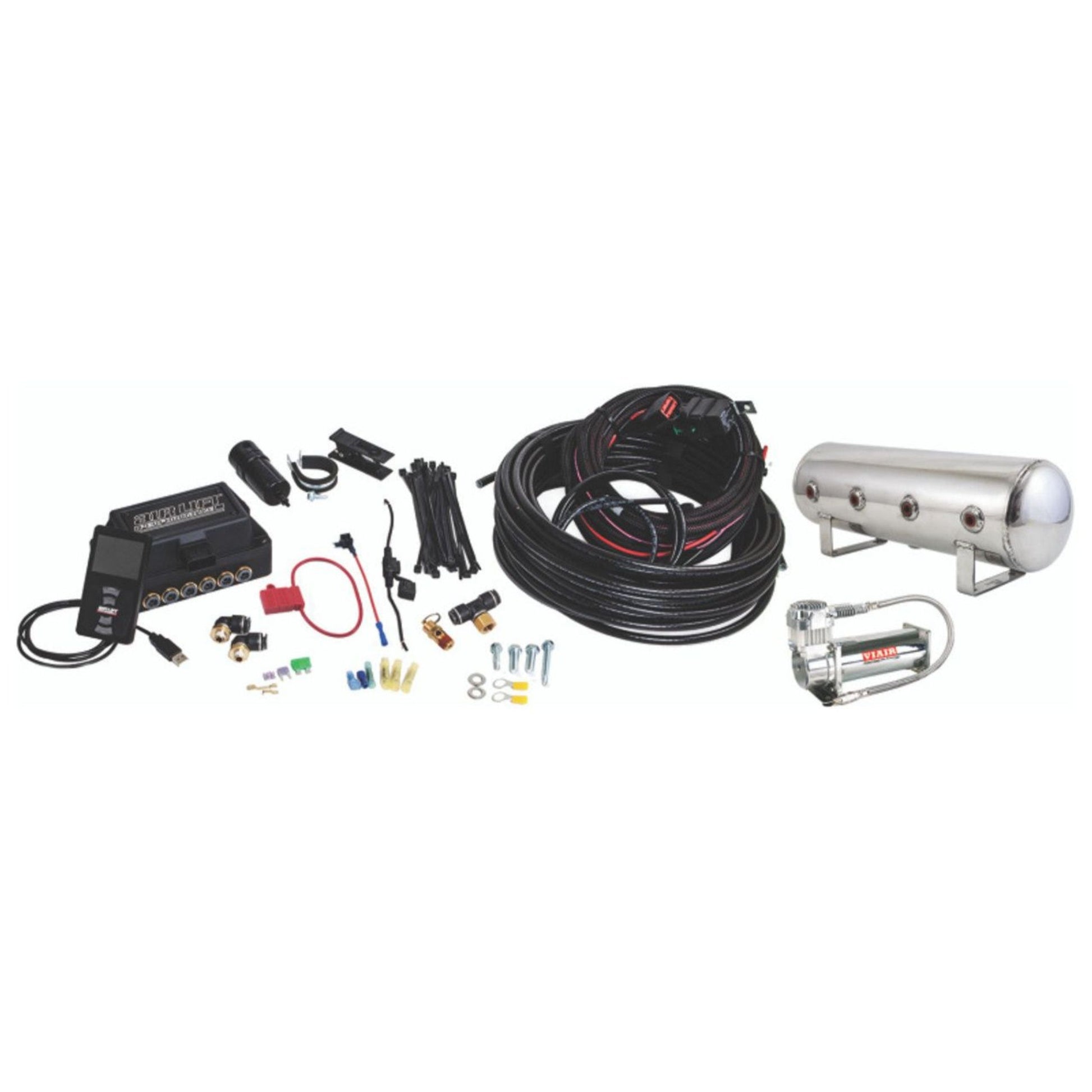 Air Lift 3P 27786 kit with 2.5 gallon polished aluminum tank viair 444 air compressor