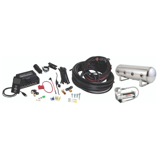 Air Lift 3P 27786 kit with 2.5 gallon polished aluminum tank viair 444 air compressor