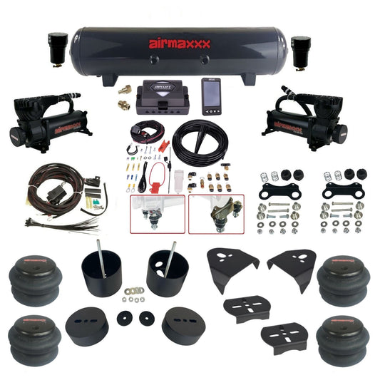 Air Lift Performance ALP4 (27485) Air Ride Suspension Kit for 1988–1998 Chevy C1500 / Silverado & GMC Sierra 1500 2WD – Dual Compressors