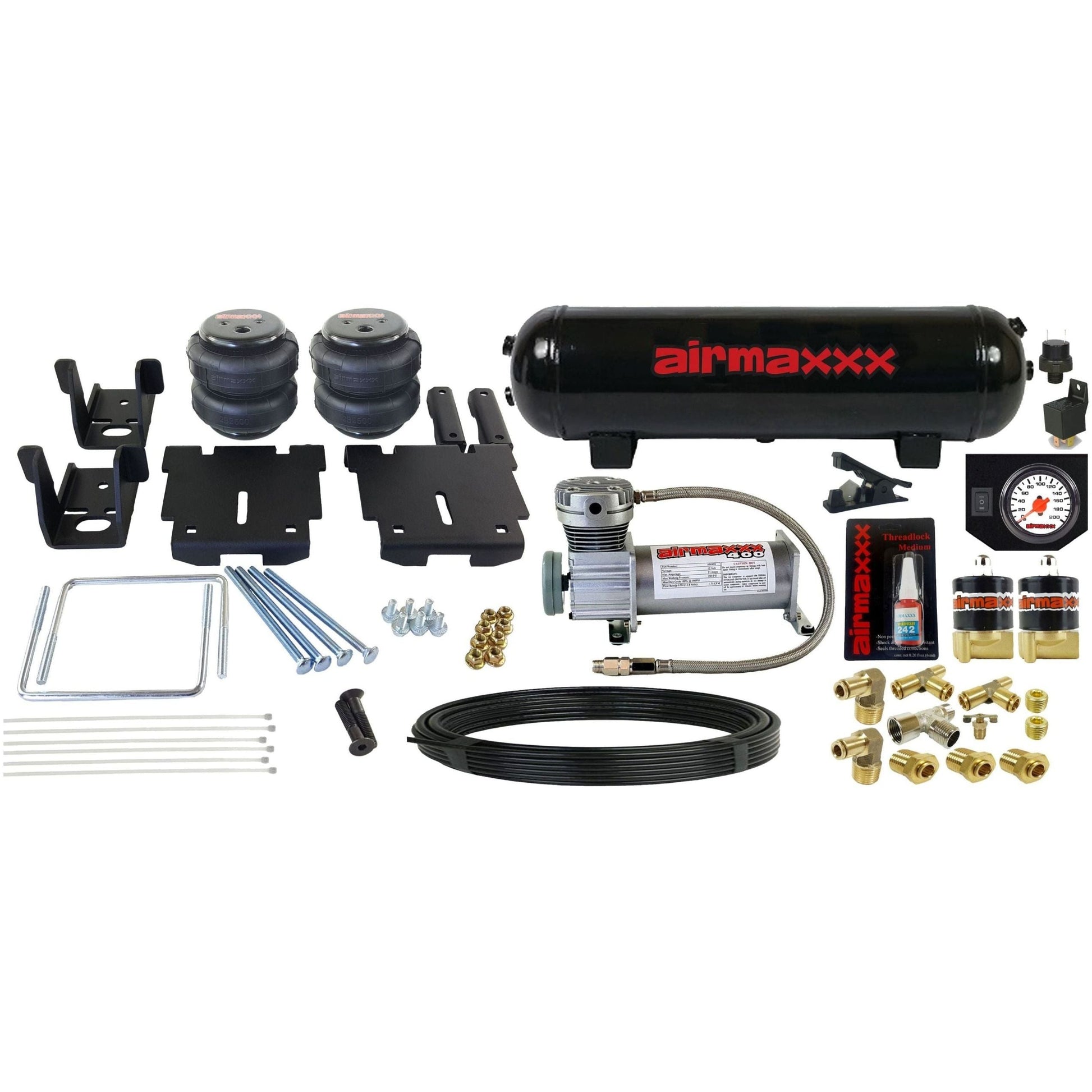 Air Over Load airmaxxx Tow Assist Kit w/In Cab Control & Tank Fits 2007-18 Silverado 1500