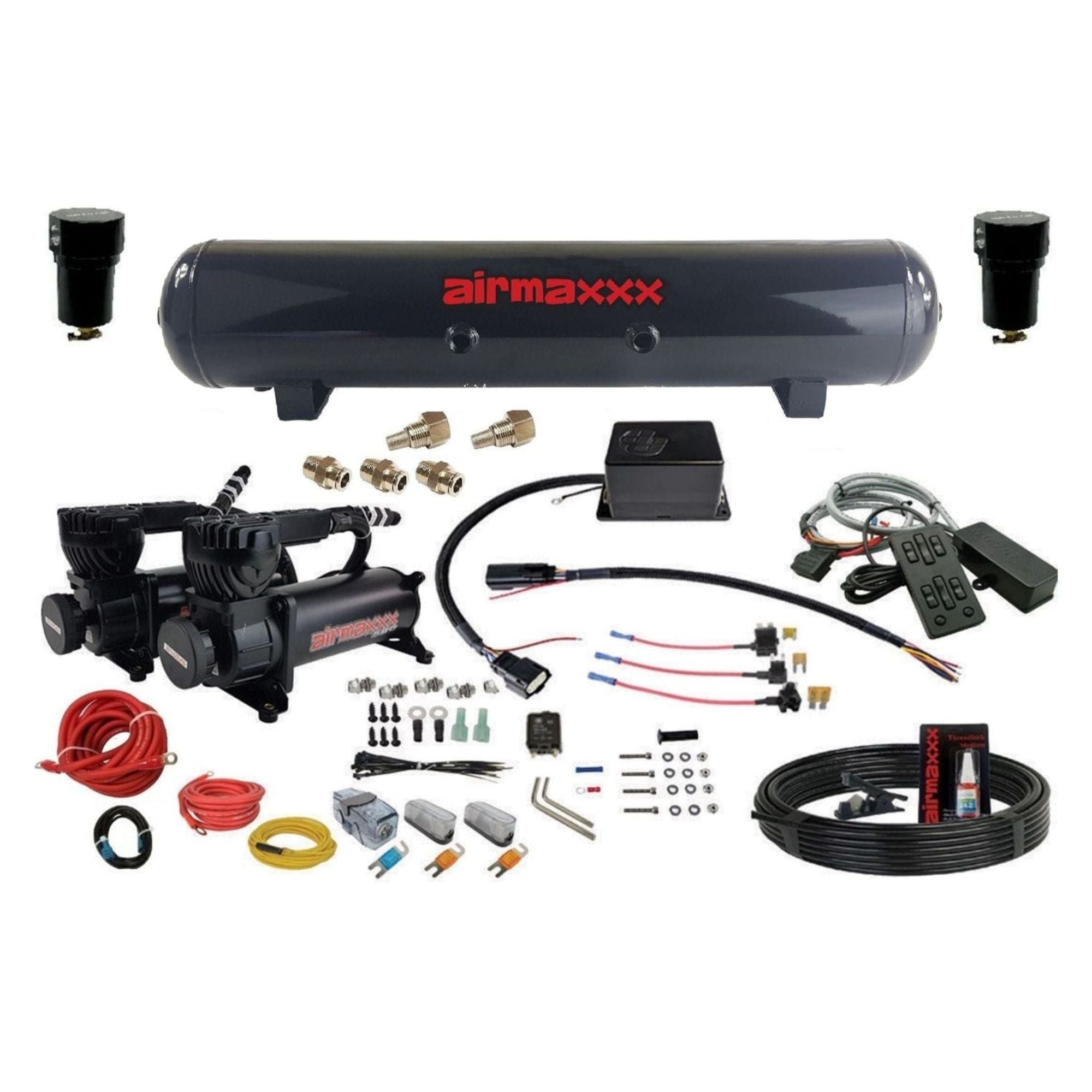 SV-8C MC.1 Air Ride Kit Dual 580 Black Compressors airmaxxx – airslamit