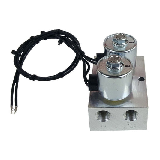 Direct Action AFC A202 3/8" NPT air valve manifold with dual coil design and built-in gauge port for air suspension systems
