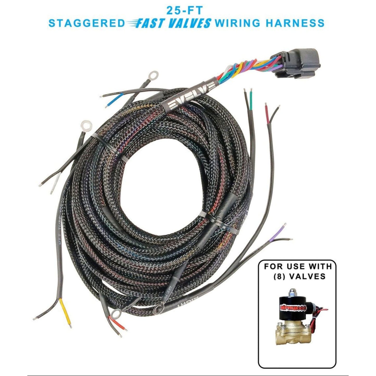 25ft Staggered Fast Valve Wire Harness