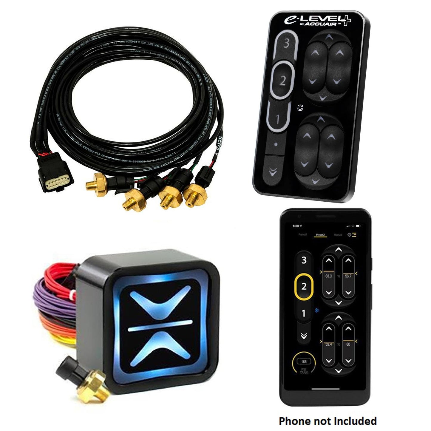 AccuAir e-Level+ Air Suspension Control System Bluetooth ECU Kit
