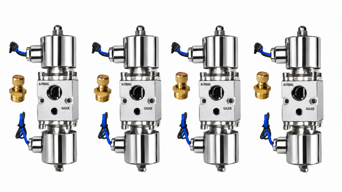 airmaxxx X-Series Chrome 1/2" Fast Air Valve for Air Ride Suspension