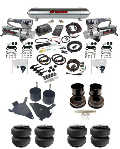 3/8" Air Suspension Kit Height Presets 3H Air Lift 27695 w/Chrome 580 Fits 1978-88 GM G-Body