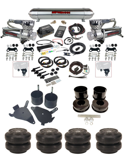 3/8" Air Suspension Kit Height Presets 3H Air Lift 27695 w/Chrome 580 Fits 1978-88 GM G-Body