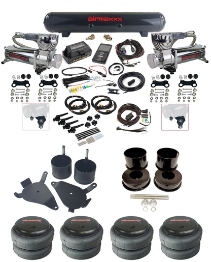 3/8" Air Suspension Kit Height Presets 3H Air Lift 27695 w/Chrome 580 Fits 1978-88 GM G-Body