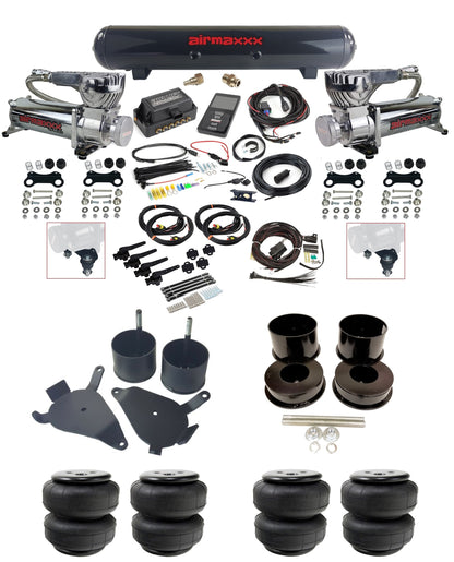 3/8" Air Suspension Kit Height Presets 3H Air Lift 27695 w/Chrome 580 Fits 1978-88 GM G-Body