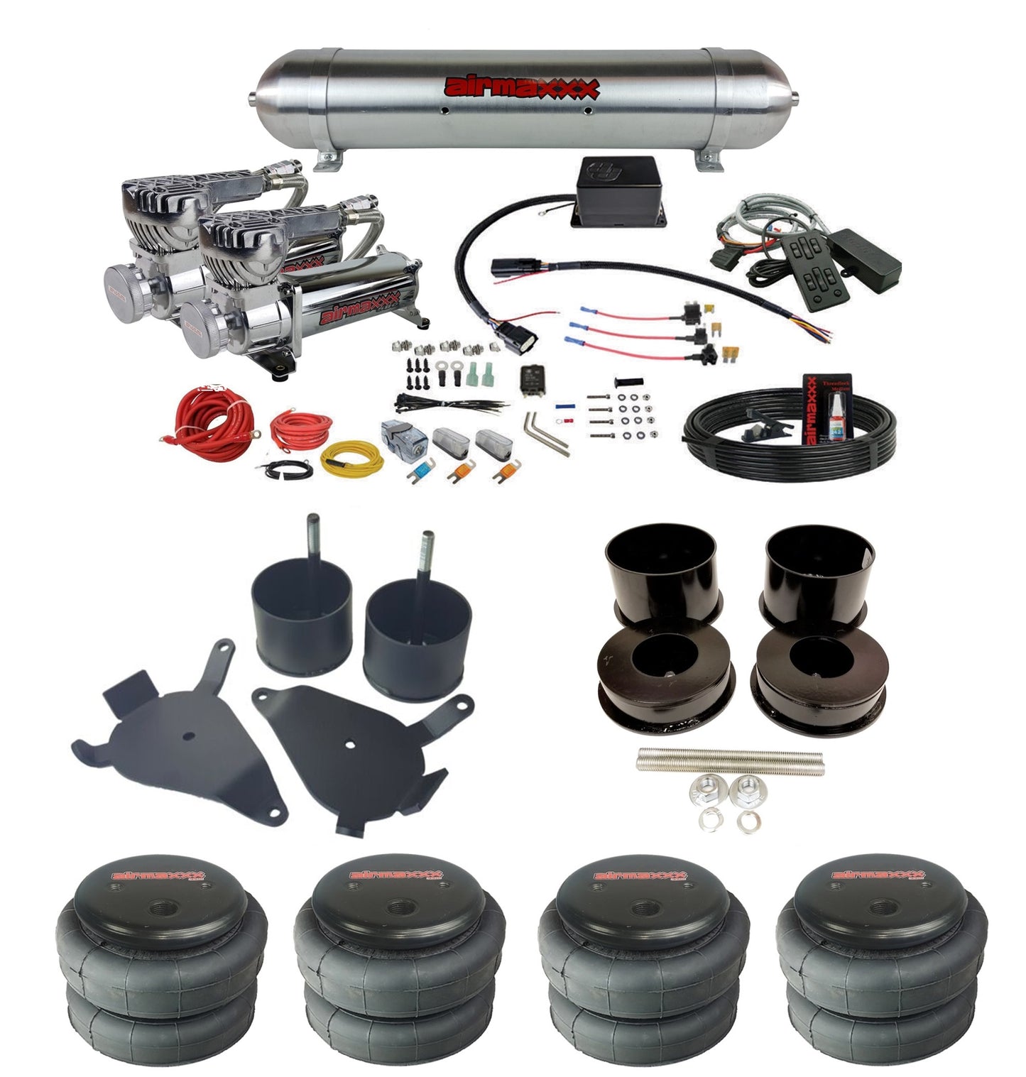 Air Suspension Kit Slam Specialties SV-8C + Mc.1 w/Chrome 580 Fits 1978-88 GM G-Body