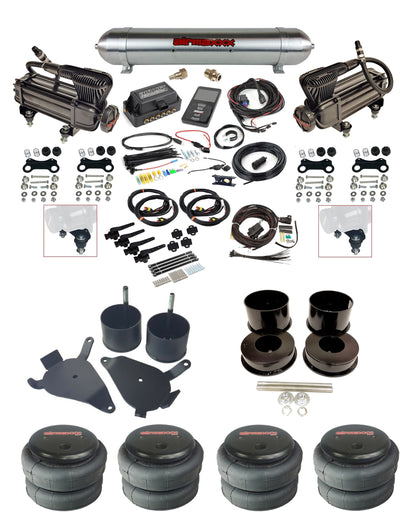 3/8" Air Suspension Kit Height Presets 3H Air Lift 27695 w/Chrome 580 Fits 1978-88 GM G-Body