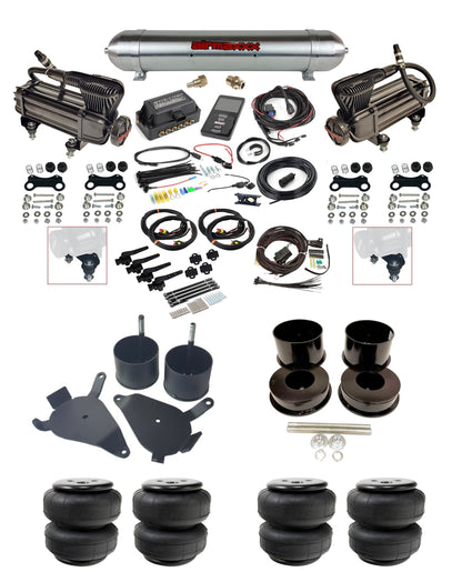 3/8" Air Suspension Kit Height Presets 3H Air Lift 27695 w/Chrome 580 Fits 1978-88 GM G-Body