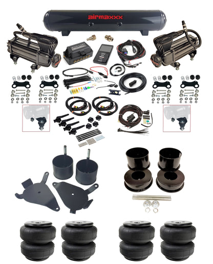 3/8" Air Suspension Kit Height Presets 3H Air Lift 27695 w/Chrome 580 Fits 1978-88 GM G-Body