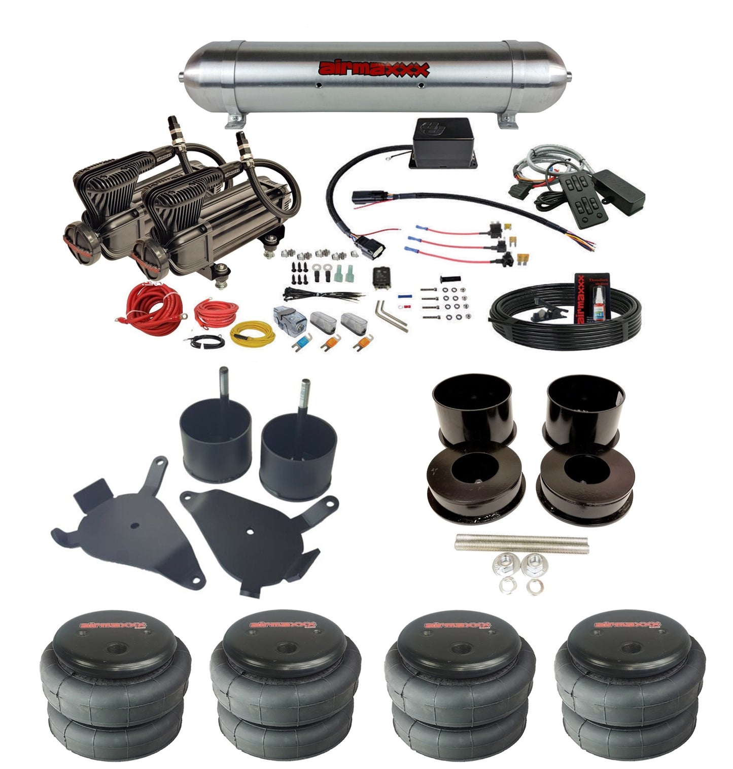 Air Suspension Kit Slam Specialties SV-8C + Mc.1 w/Chrome 580 Fits 1978-88 GM G-Body