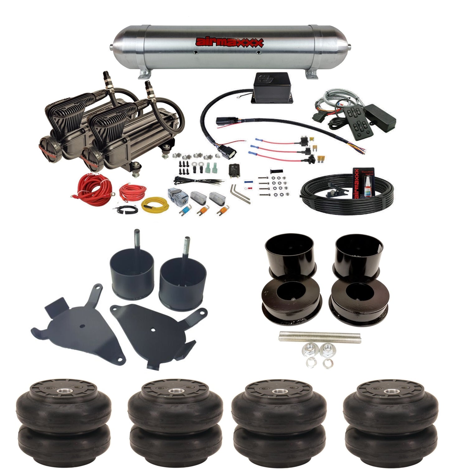 Air Suspension Kit Slam Specialties SV-8C + Mc.1 w/Chrome 580 Fits 1978-88 GM G-Body