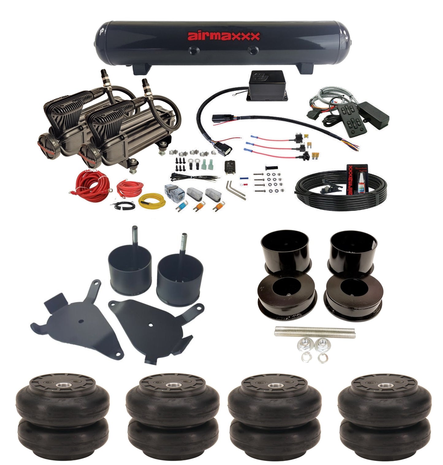 Air Suspension Kit Slam Specialties SV-8C + Mc.1 w/Black 580 Fits 1978-88 GM G-Body