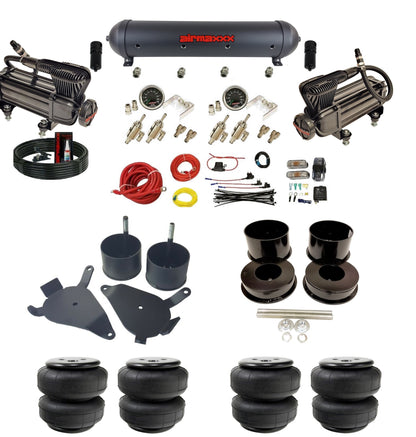 Manual 3/8" airmaxxx Air Suspension Kit 480 Black Fits 1978-88 GM G-Body