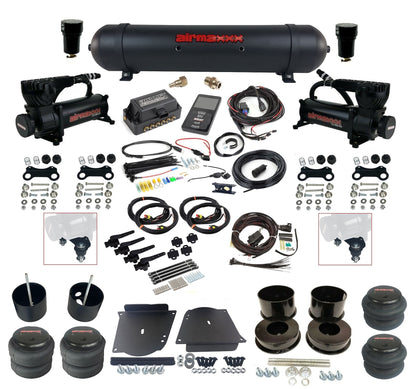 580 Black w/3H 27695 Air Lift 3/8" Height Presets Air Suspension Kit Fits 1964-72 GM A-Body