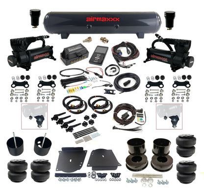 580 Black w/3H 27695 Air Lift 3/8" Height Presets Air Suspension Kit Fits 1964-72 GM A-Body