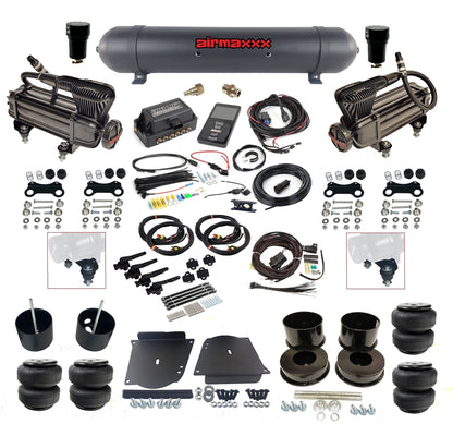 580 Black w/3H 27695 Air Lift 3/8" Height Presets Air Suspension Kit Fits 1964-72 GM A-Body