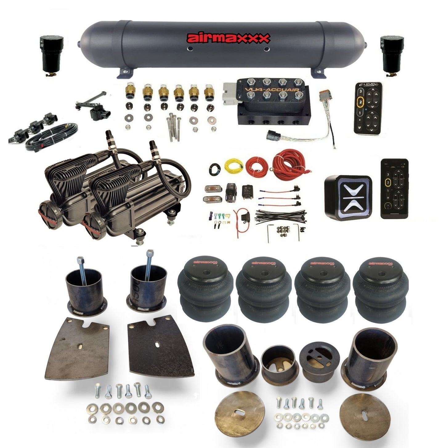 Air Suspension Kit Accuair E+ Connect & VU4 Height Presets Fits 1961-64 Buick Full Size Car