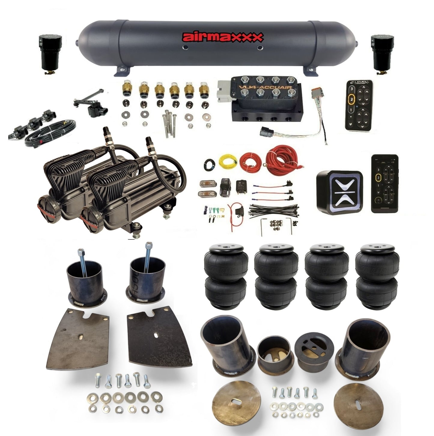 Air Suspension Kit Accuair E+ Connect & VU4 Height Presets Fits 1961-64 Buick Full Size Car