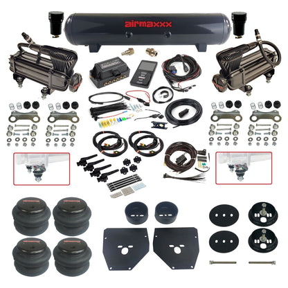 Complete Air Suspension Kit 3H Air Lift 27695 3/8" w/Black 580 Fits 1963-72 C10