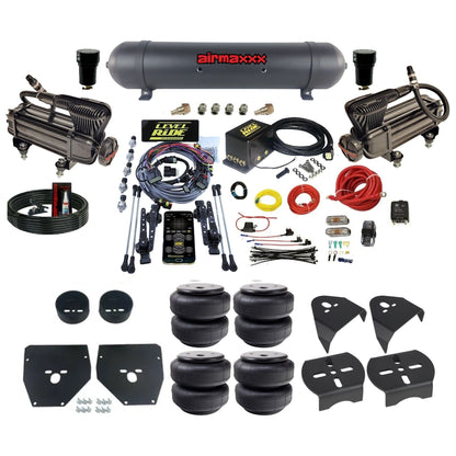 Complete Level Ride Air Pressure Height Air Suspension Kit w/Black 580 Fits 1973-87 C10